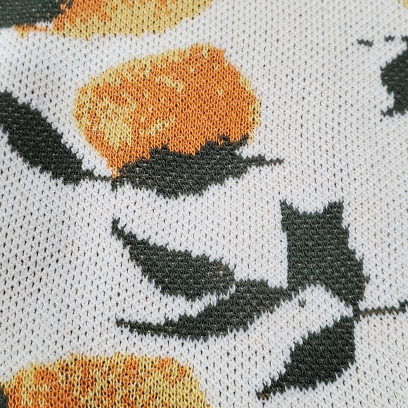 CIDER Orange Floral Knit Tank Top - Picture 3 of 7